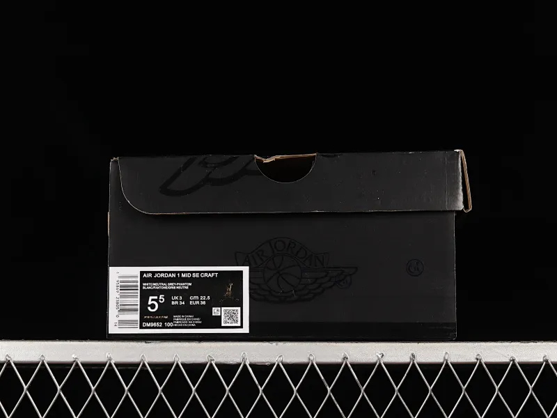 All categories Air Jordan Jordan series basketball shoes Air Jordan 1 Mid Air Jordan 1 Mid "White And Phantom" AJ1 Joe 1 seam deconstruction DM9652-100